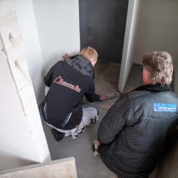 nyt badeværelsesgulv